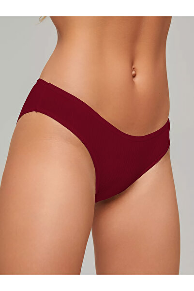 MİSTİRİK Model Taranto Chiloți slip cu nervuri din Tesatura Moale Culoare Bordeaux