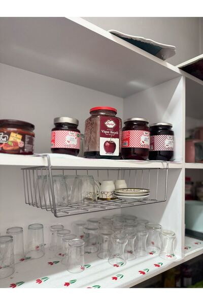 Genel Markalar TR Metalik Dolap Içi Çelik Sepet Raf Kanguru 1 Parça Mutfak Gr...