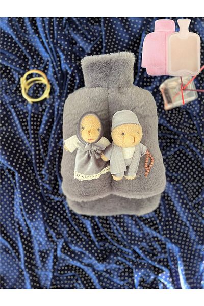 TREND COLOR Ramadan Special Dear Smoked Double Hot Water Bagged Plush Teddy Bear Foot Warmer 2 Liters Trend Color