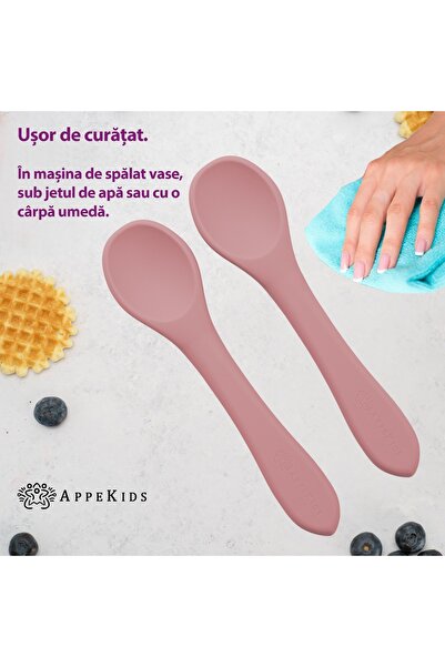 APPEKIDS Sada Lingurit z křemíku, - Stará růže