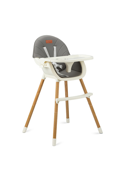 Momi Scaun de masa copii Reki, Piele ecologica, Dark Grey