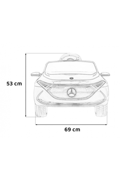 MERCEDES Benz AMG EQA pentru copii Alb +Telecomandă +Curele în 5 puncte+EVA +...