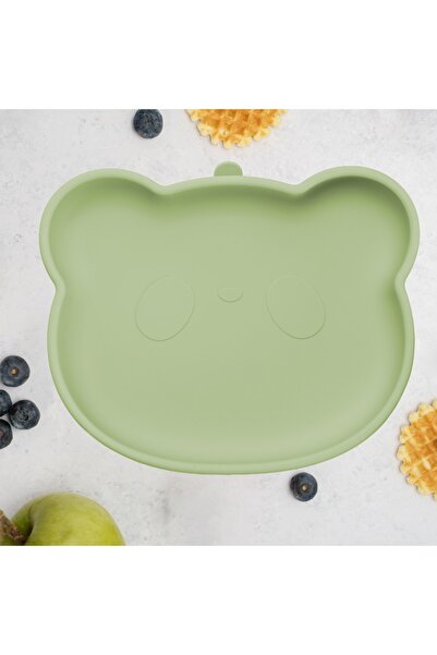 APPEKIDS Farfurie Din Silicon Cu Ventuza, , The Little Bear - Raw Green