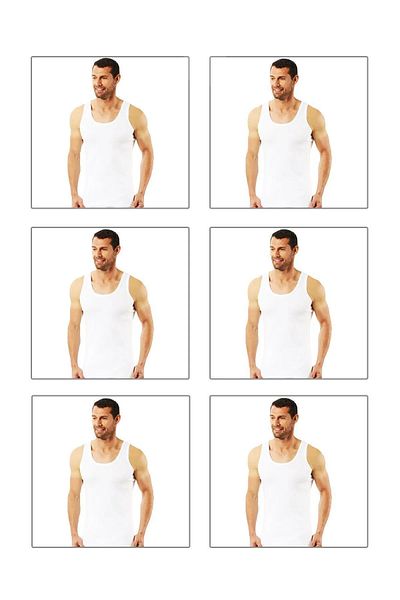 XORVİO Men's 6 Pack 100% Cotton Coton Flexible Soft Stylish Quality Strappy Undershirt