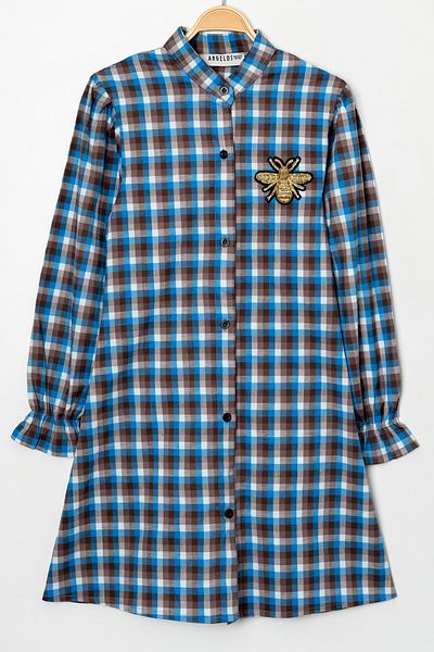 ANGELOS GIRLS Girl's Plaid Patterned Dress 12168