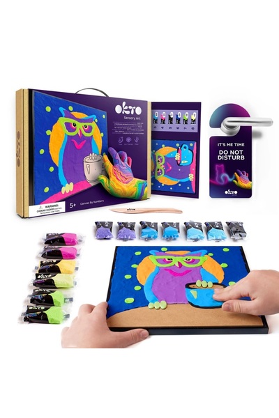 OKTO Set Pictura Cu Argila Usoara, 29*29 Cm - Owl