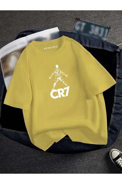 BENROMA 1 προϊόν δώρο για αγορές 6 και άνω Oversize Football Player Printed Unisex Tisort Printed