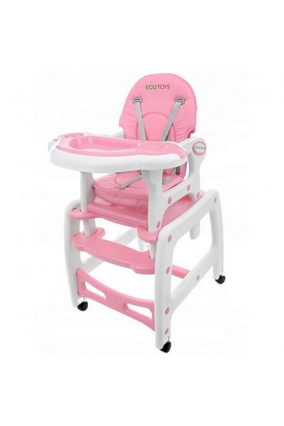 OEM Jídelní židle Ecotoys HC-223 3 v 1 růžová