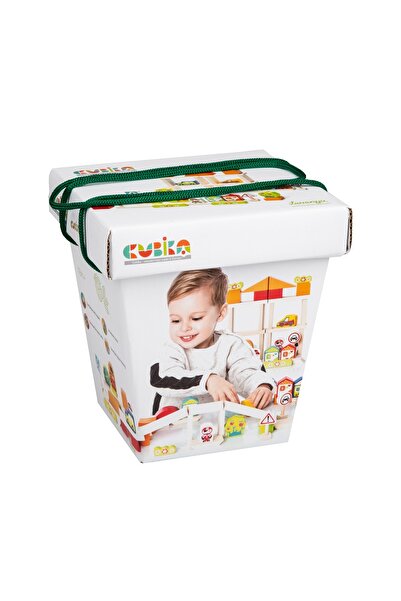 CUBIKA Jucarie Din Lemn, Cubika - Kit De Constructie Pentru Baietei