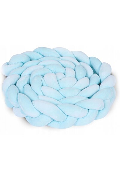 Ricokids Protecție laterală tricotată pentru pătuț, 3 m, 722111 - Albastră