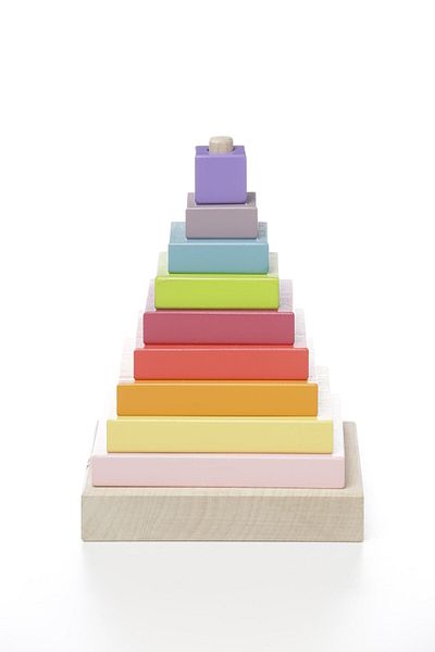 CUBIKA Dřevěná hračka, , Barevná pyramida