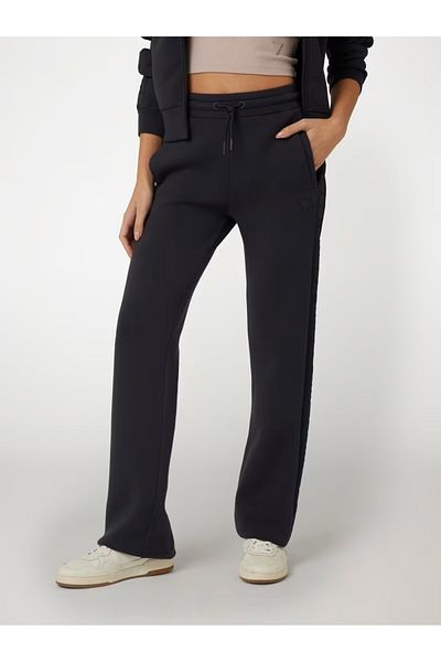 Guess Jeans Pantaloni de sport de damă albastru închis cu blugi Guess cu logo lateral