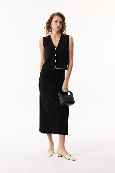 Mudo YIRTMAÇLI MİDİ ETEK