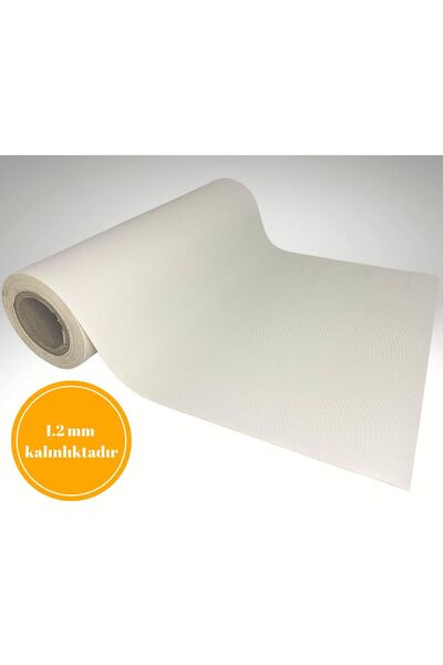 St Morritz Kumaş 48 Cm X 5 M Beyaz Çizgi Desenli Suni Deri, Çekmece Içi Kaydı...