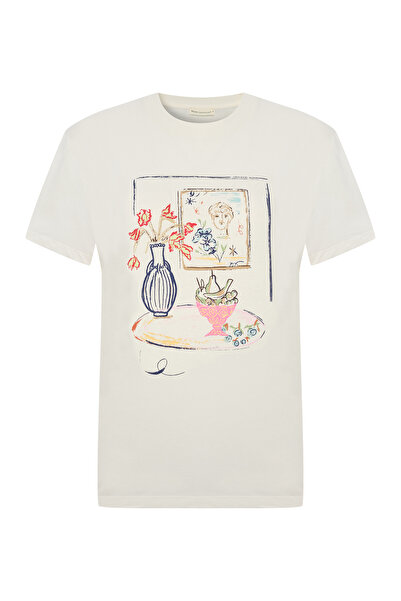 Mudo BASKILI BİSİKLET YAKA KISA KOLLU T-SHIRT