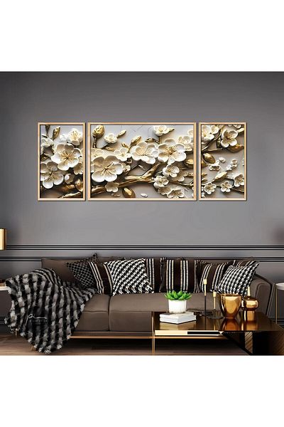 woodhomeworks Pictură Decorativă În Cadru Negru Alb Modern Casa Acasă Sufragerie Dormitor Decor Balcon