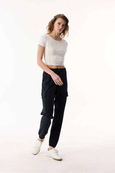 Mudo Elastic Waist Cargo Track Pants