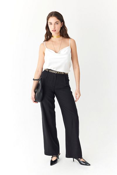 Mudo Wide Leg Stitching Detail Pants