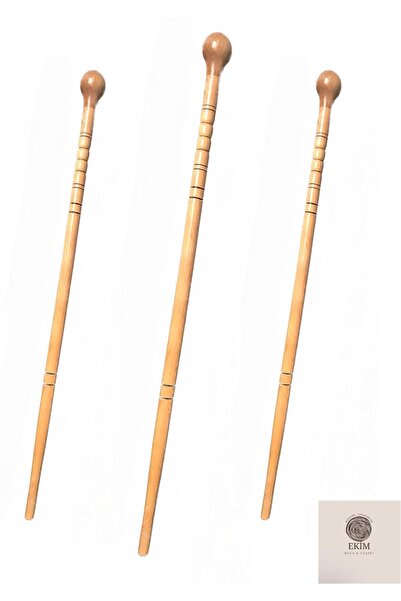 Genel Markalar El Işçiliği 1. Kalite Topuz Baş Ahşap Baston & Asa - Akçaağaç Rengi