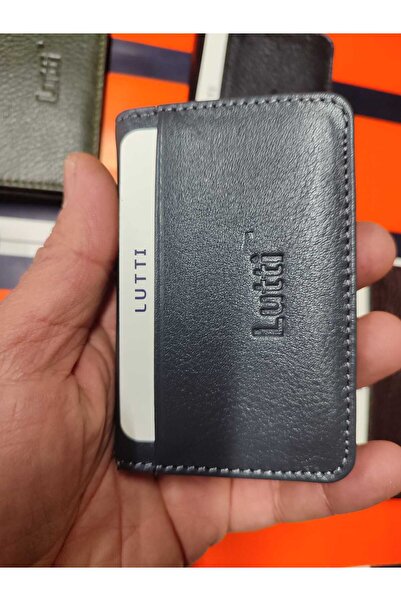 Lutti حاملة بطاقات ميكا مصنوعة من الجلد الطبيعي