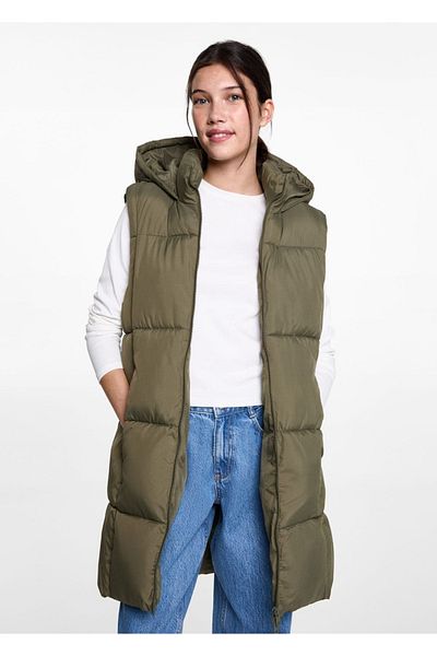 Mango Teen Hooded quilted vest