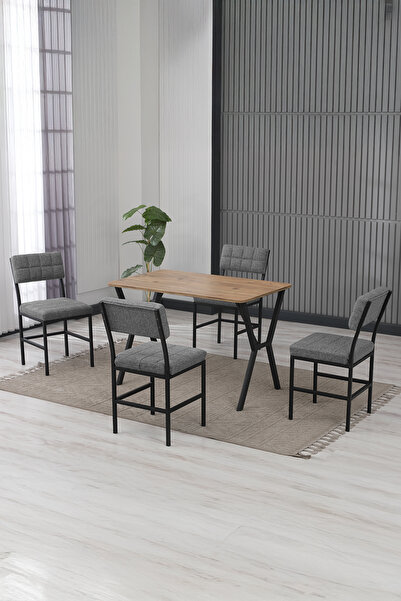 Lumodi Mobilya Dubai Mutfak Masa Sandalye Takımı 4 Kişilik Masa Takımı Yemek ...