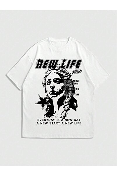 Vordevia New Life Printed Oversize Cotton T-Shirt