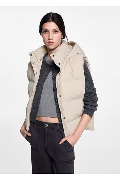 Mango Teen Hooded quilted vest