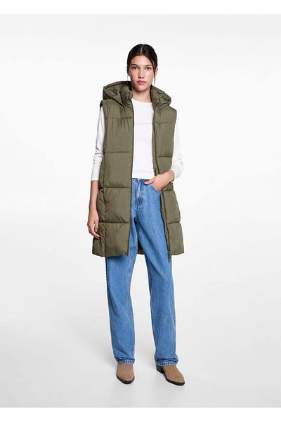 Mango Teen Hooded quilted vest