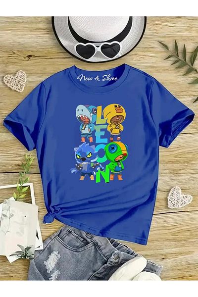 New Shine 1 tricou este un cadou pentru achiziții de 6 și mai sus în coș - Tricou oversize cu imprimeu Leon