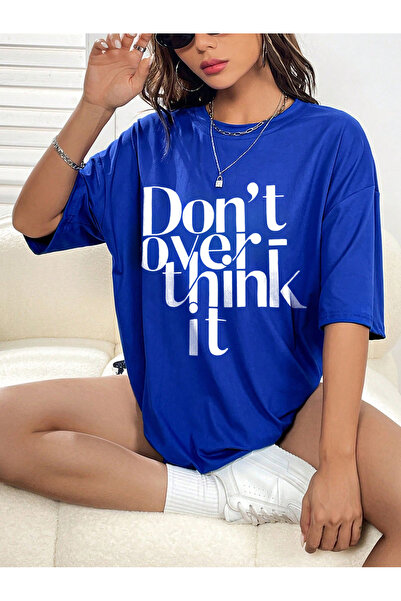 trendypassion Tricou cu design imprimat Dont Over Think