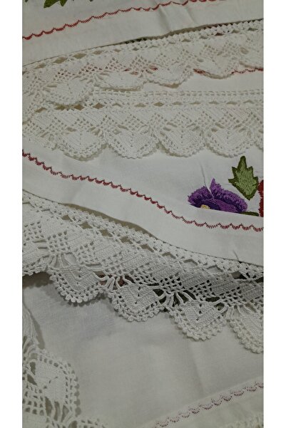 Papatyam El İşi 1 Adet Etek (210x90) 1 Adet Yastık (45x95) Çift Tarafı İşleme...