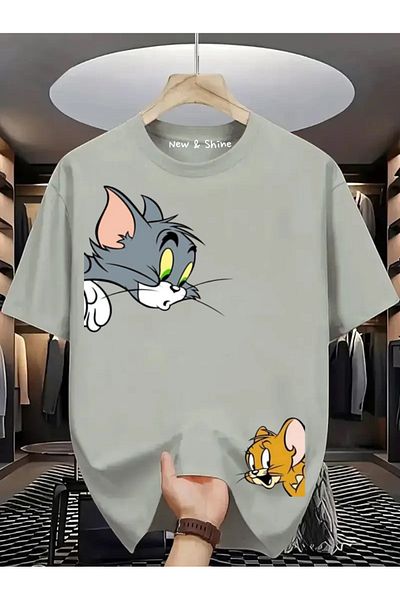 New Shine Μπλουζάκι με στάμπα Tom and Jerry in the Corner
