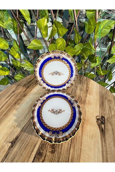 GÜRCÜGLASS طبق الحلوى على شكل تاج جورجيان جلاس