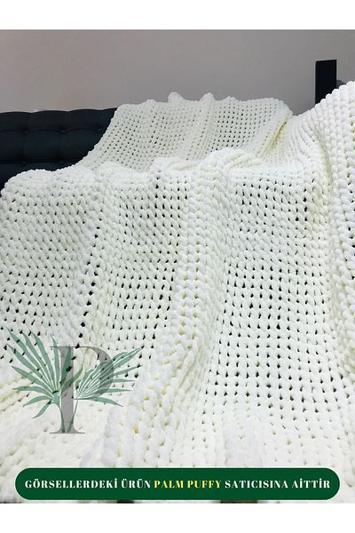 Alize Palm Puffy Cream 150X200Cm Single Blanket