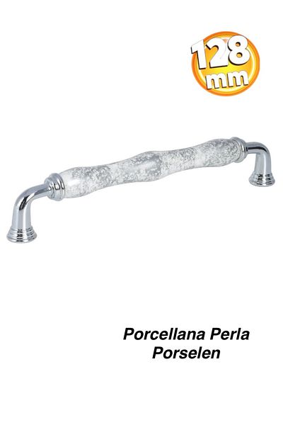 Porcellana Perla (12.8cm)-Porcelain Cabinet Drawer Bathroom Kitchen Furniture Handle Handle Kulb Kulb Yakut128Mm-Stk7879