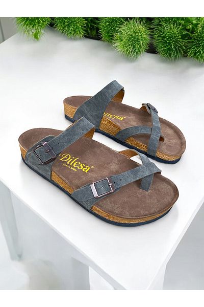Dilesa Smoked Suede Anatomical Sole Flip Flops Women's Slippers
