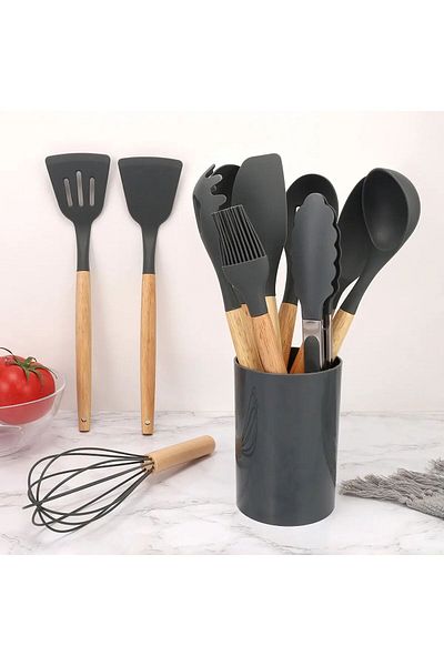 Generica 12 Piece Silicone Kitchen Spoon Set