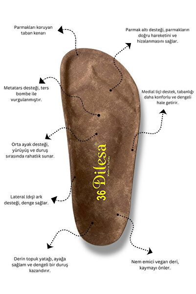 Dilesa Beige Women's Comfortable Stylish Daily Orthopedic Cork Sole Stone Buckle Daily Comfortable Home & Outdoor Slippers