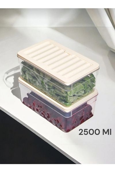 VİZYON Horizontal Diffuse Refrigerator Organizer Storage Container Fridge Organizer Leak-Proof Storage Container