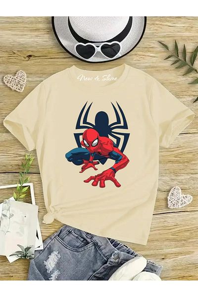New Shine ΠΑΙΔΙΚΟ T-SHIRT OVERSIZED ΜΕ ΕΜΒΛΗΜΑ SPIDERMAN PRINTED