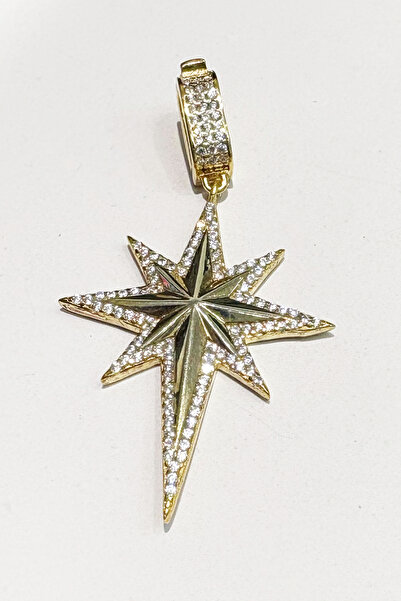 DM AKSESUAR 925 Ayar Gümüş Taşlı Kutup Yıldızı Model Ajda Bilezik Charmı Ve K...