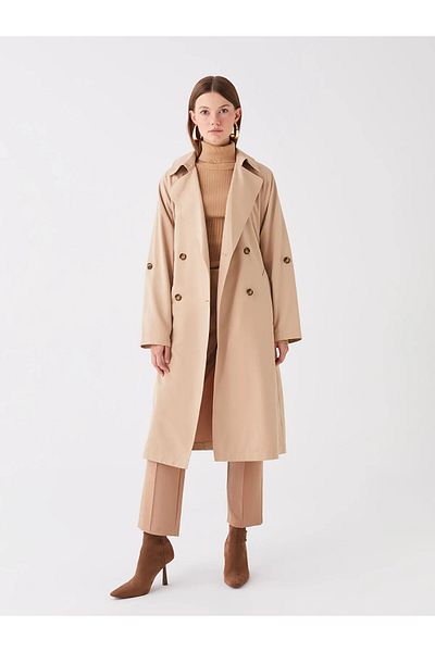 LC Waikiki Jacket Collar Women's Trench Coat
