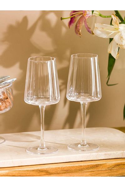 LC Waikiki Lcw Colorless Glass Footed Water Glass Set of 2 330 ml
