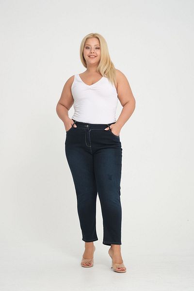 SERRA BÜYÜK BEDEN Ankle Length Trousers - with Fraying Detail