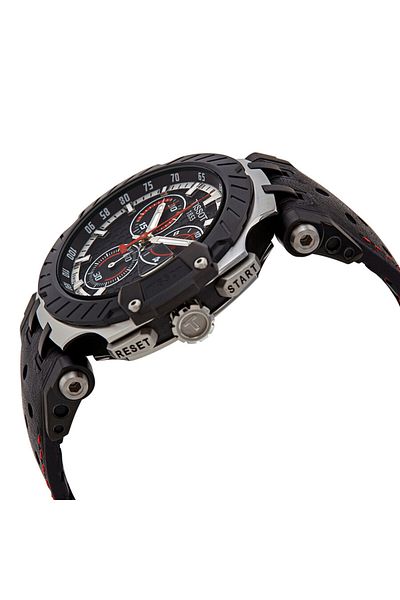 TISSOT ساعة يد كرونوغراف للرجال بسوار أحمر T1154172705101