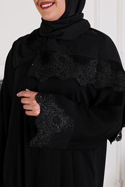 GigiTex 77 εκ. Κομψό και υψηλής ποιότητας μετάξι του Ντουμπάι - Γενειοφόρος δαντέλα, Yarasakol Ferace από τον ώμο