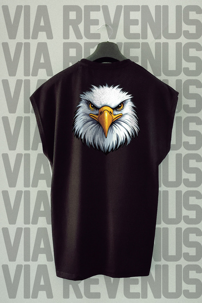 Vordevia Αθλητικό μπλουζάκι με στάμπα Eagle Back με μηδενικό μανίκι με λαιμόκοψη