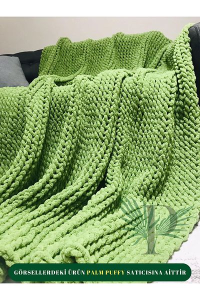 Alize Palm Puffy Green 150X200Cm Single Blanket