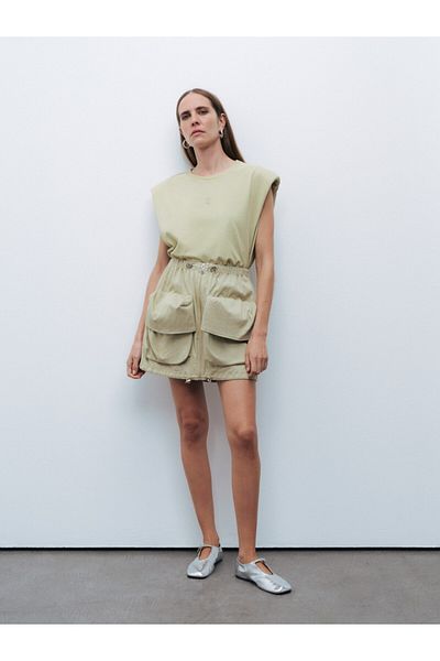 Nocturne Mini Skirt with Cargo Pockets